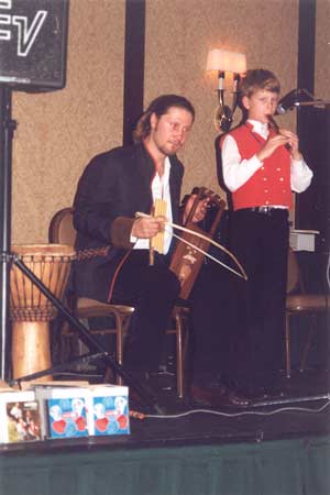 2003. Son and Dad together on stage